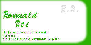 romuald uti business card